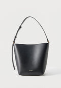 Calvin Klein FOIL LOGO MEDIUM BUCKET - Handbag - black/toasted coconut