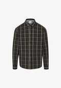 s.Oliver REGULAR FIT KARIERTES MIT LABEL PATCH - Shirt - schwarz
