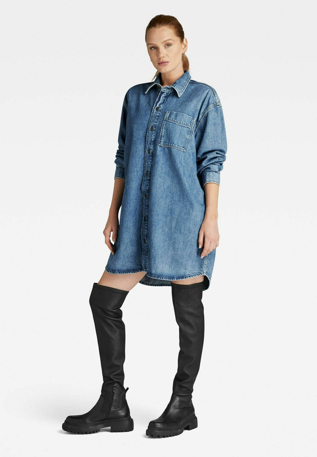OVERSIZED DENIM DRESS Media 2