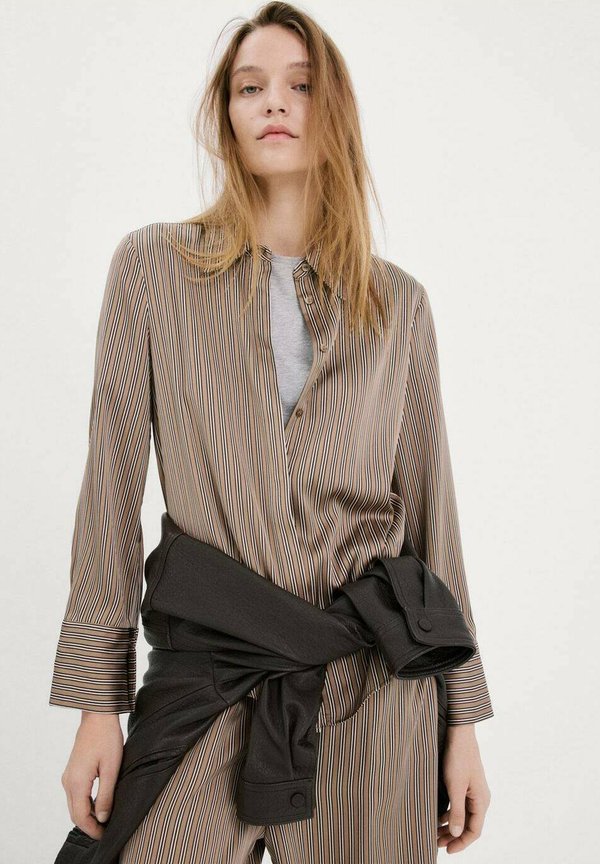 Mango Button-down blouse - brown