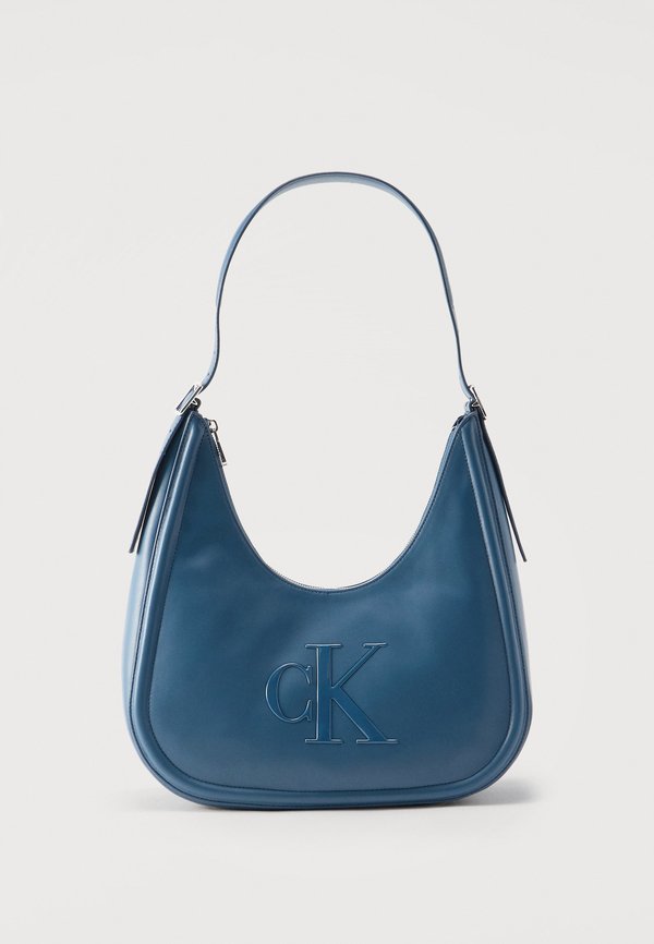 Calvin Klein BOLD CRESCENT BAG - Handbag - blue