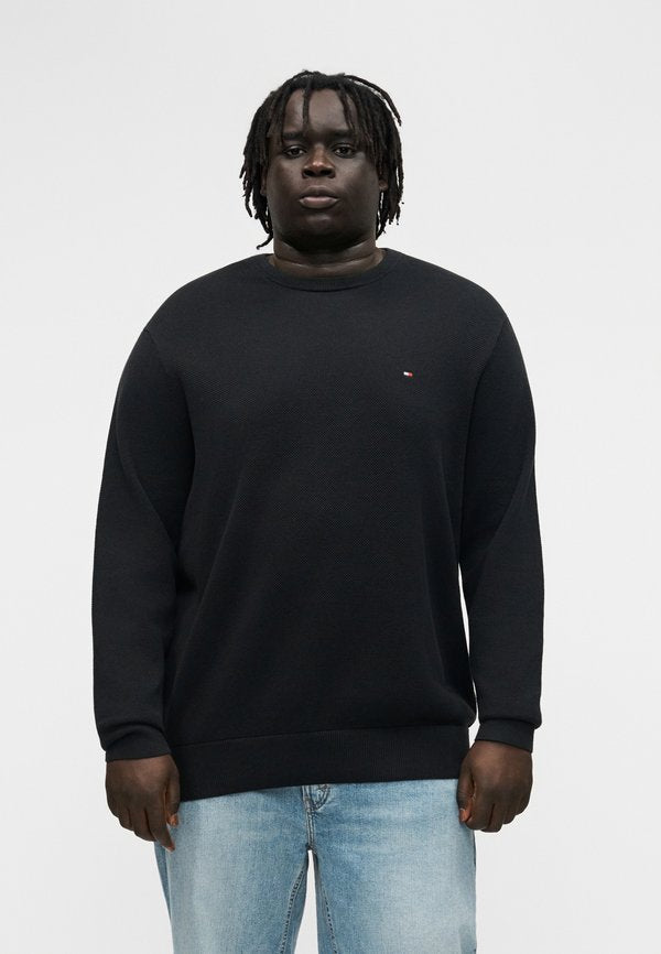 Tommy Hilfiger ESSENTIAL STRUCTURE CREW NECK - Jumper - black