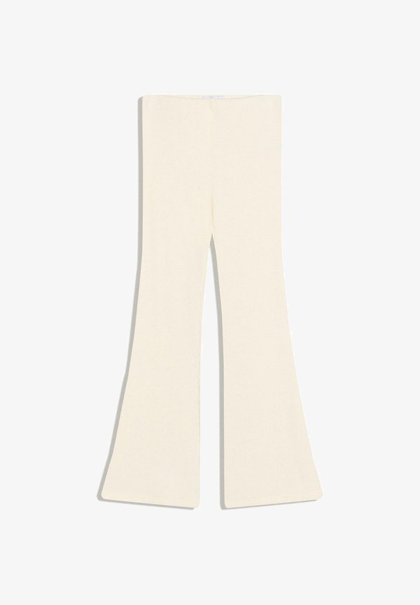 Bershka SOFT TOUCH BELL BOTTOM - Trousers - beige