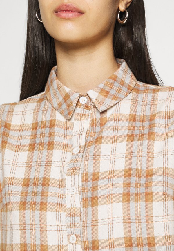 Missguided CHECK SHORT SLEEVE SHIRT DRESS
