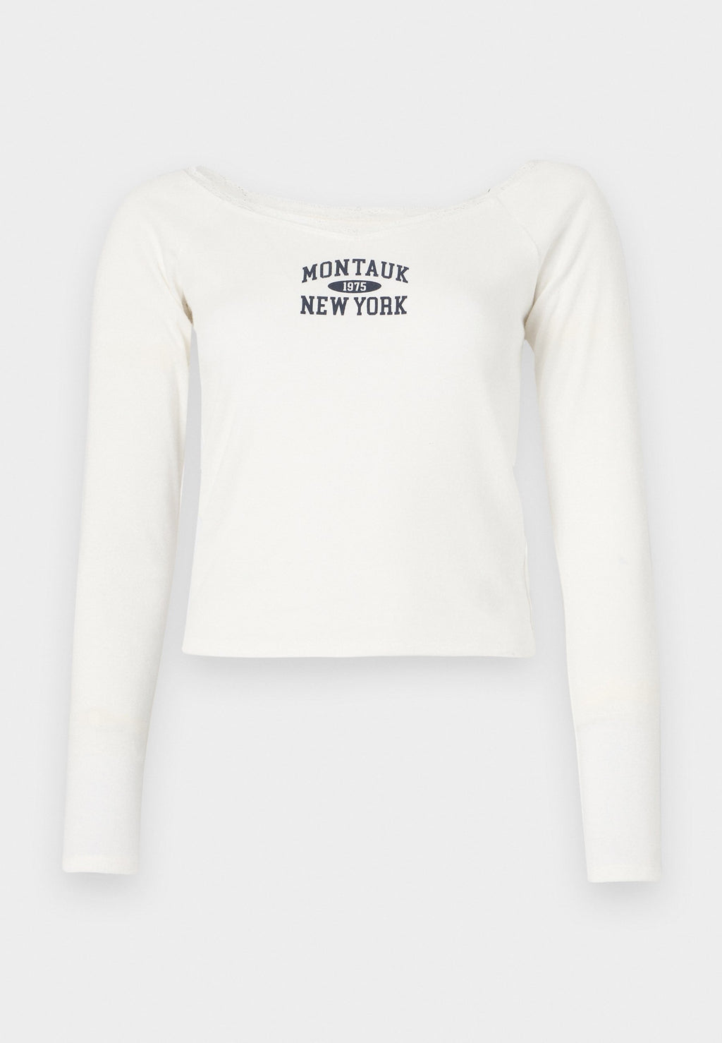 Hollister Co. Lace Trim Off-the-Shoulder San Diego Graphic Tee