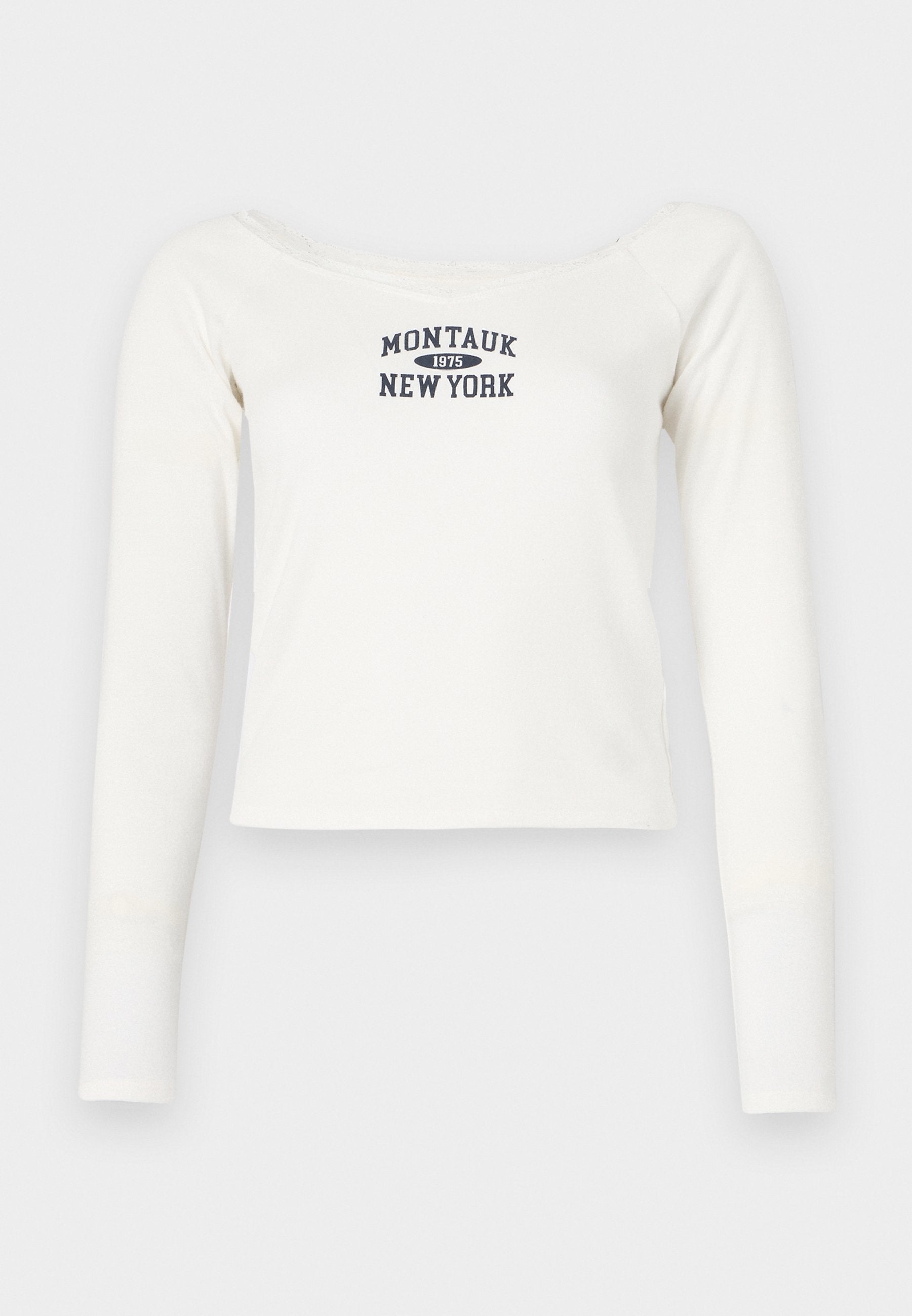 Hollister Co. Lace Trim Off-the-Shoulder San Diego Graphic Tee