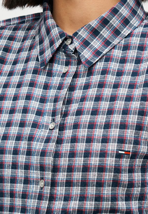 Tommy Jeans REGULAR FIT TIE BACK CHECK SEERSUCKER SHIRT
