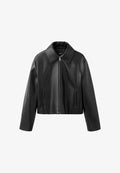 Mango ADULT - Faux leather jacket - black