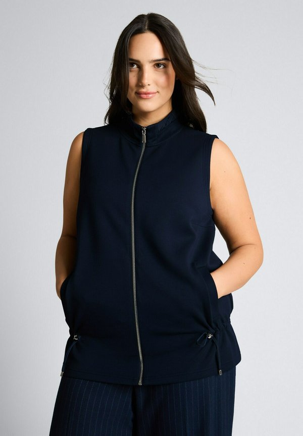 TOM TAILOR SCUBA MIT STEHKRAGEN - Waistcoat - sky captain blue