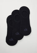 Calvin Klein Underwear MEN FOOTIE HIGH CUT 3 PACK - Invisible socks - navy