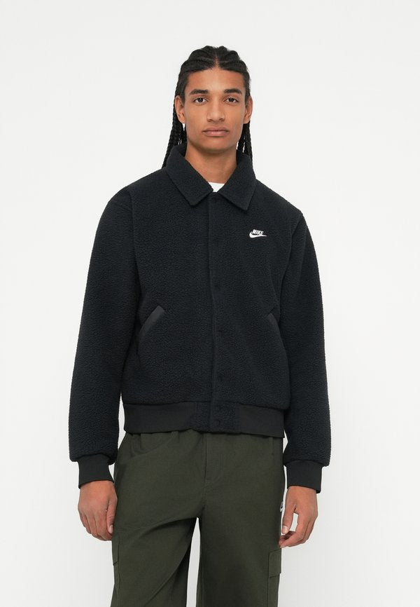 Nike Sportswear CLUB COACHES - Fleece jacket - black/white