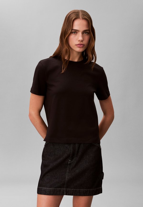 Calvin Klein CLASSIC LOGO GRAP - Basic T-shirt - black