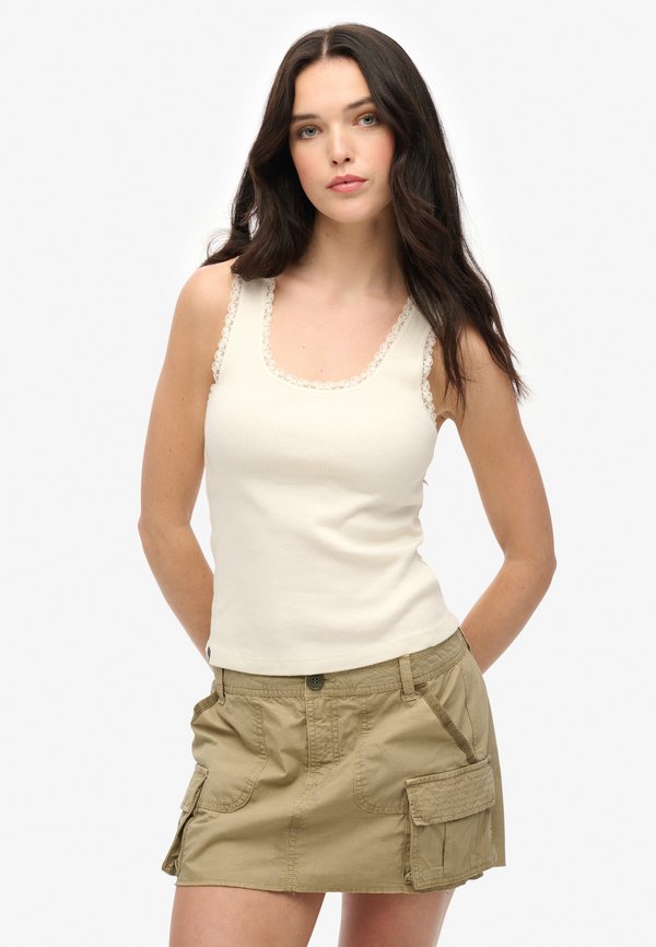 Superdry & Co VINTAGE - Top - desert bone off white
