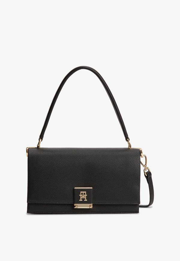 Tommy Hilfiger HER MED CROSSOVER - Handbag - black