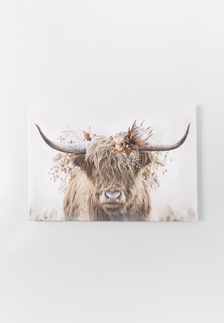 Orange Wallz COW AND FLOWERS