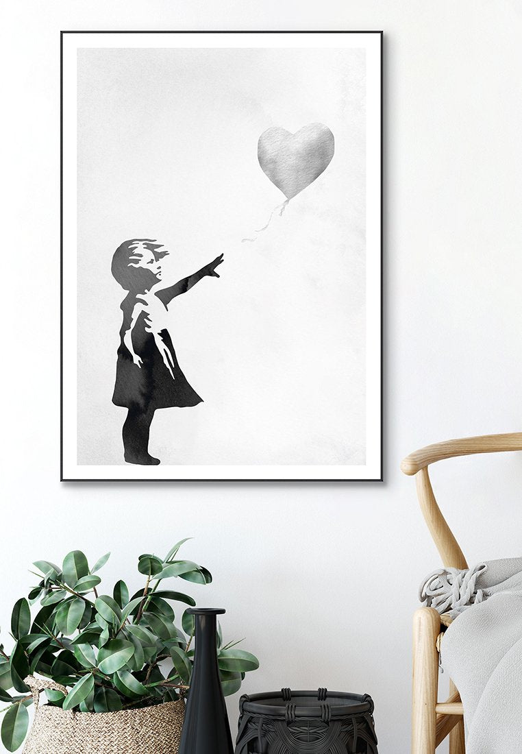 Orange Wallz GIRL WITH BALLOON