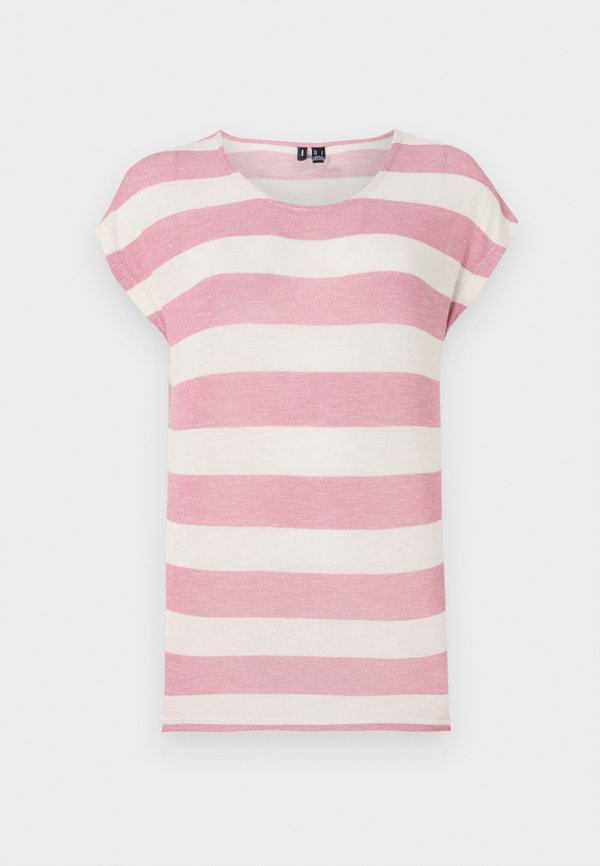 Vero Moda VMWIDE STRIPE  - Print T-shirt - nostalgia rose/snow white