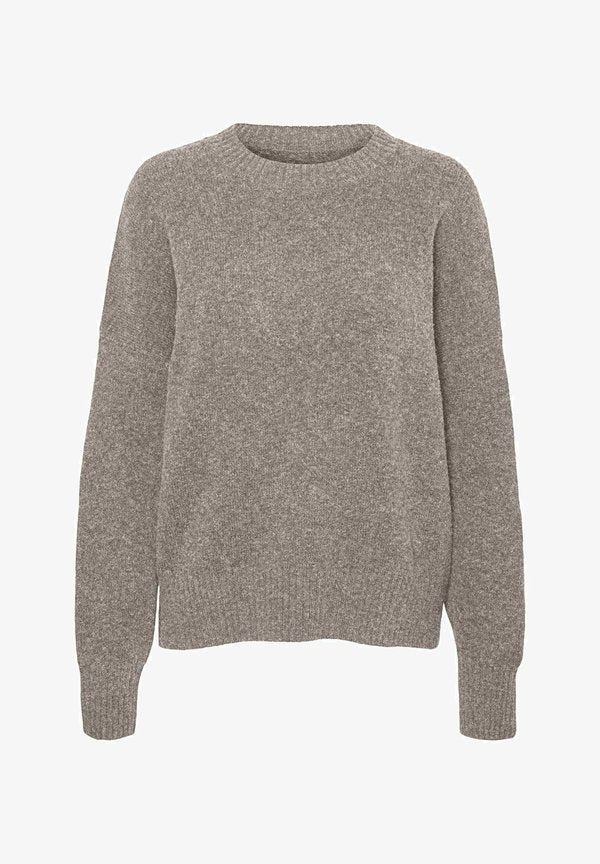 Vero Moda VMBOOM O-NECK KNITTED PULLOVER - Jumper - moon rock