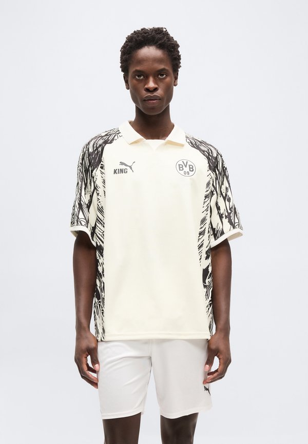 Puma BORUSSIA DORTMUND KING - Print T-shirt - warm white/black