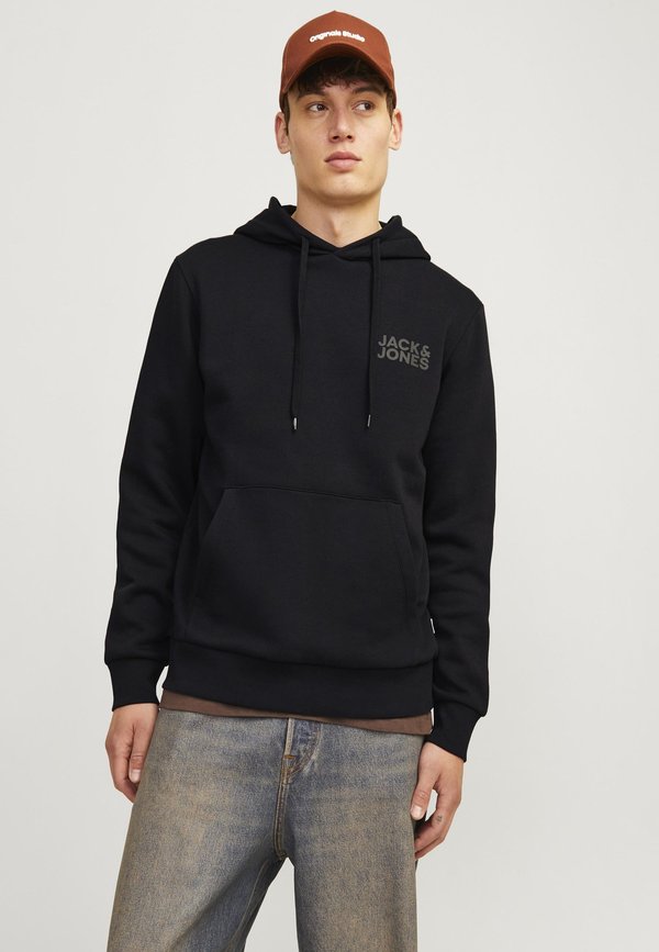 Jack & Jones JJECORP LOGO HOOD - Hoodie - black