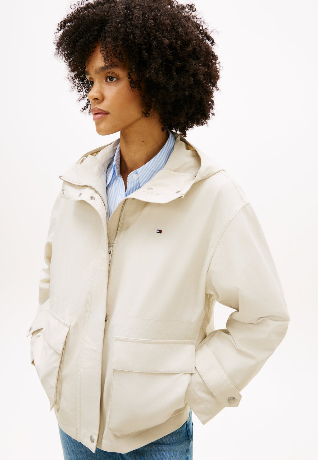 FLAP POCKET RELAXED SHORT PARKA Media 5