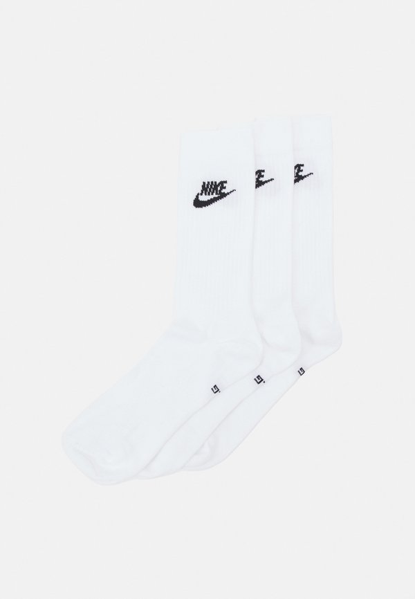 Nike Sportswear EVERYDAY ESSENTIAL CREW UNISEX 3 PACK - Sports socks - white/black