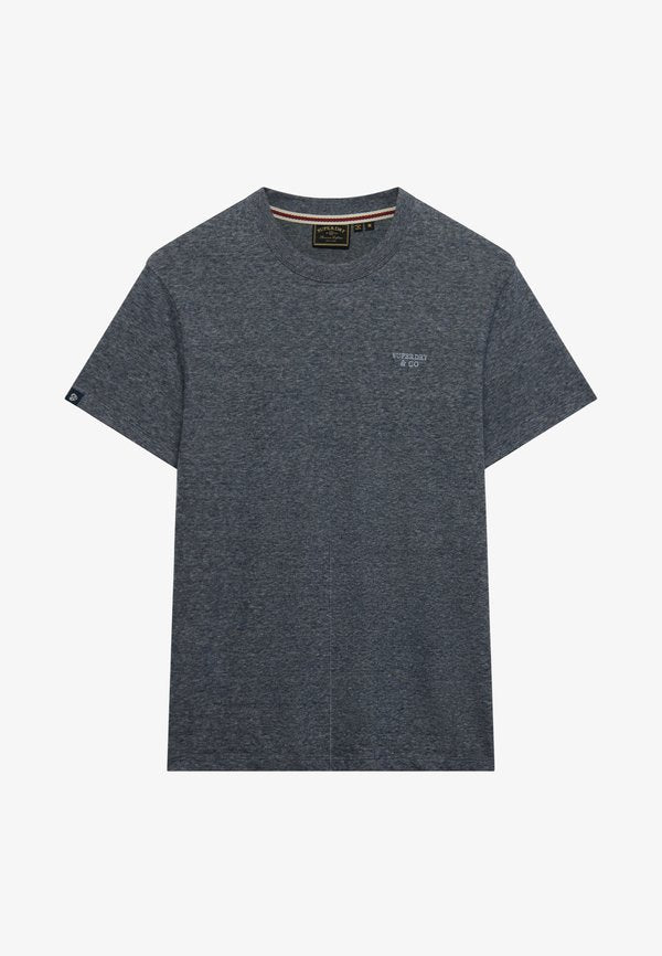 Superdry & Co SUPERDRY ESSENTIAL STACKED LOGO EMBROIDERED T-SHIRT.. - Basic T-shirt - eclipse navy grey feeder grey