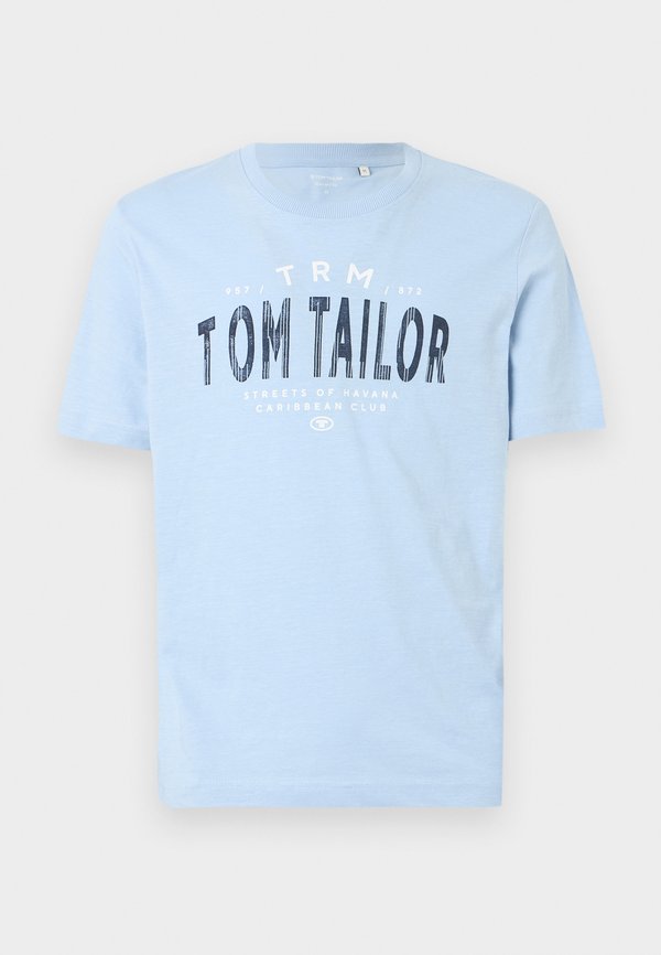 TOM TAILOR Print T-shirt - light powder blue
