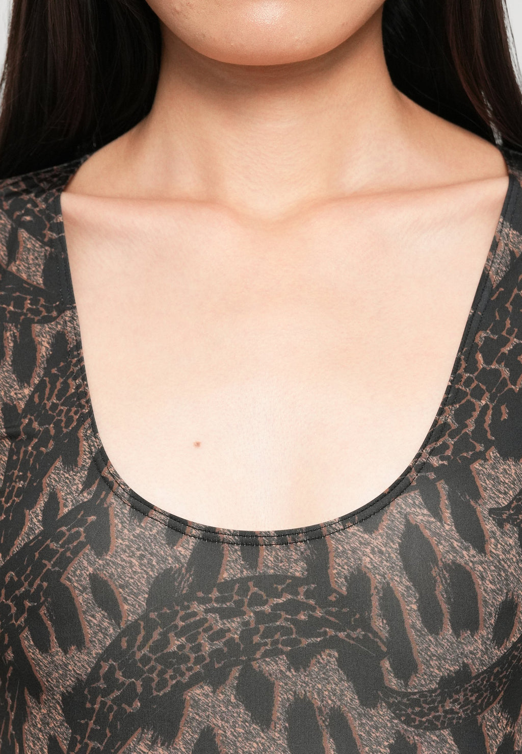 Fiorucci ANIMALIER PRINT SCOOP NECK