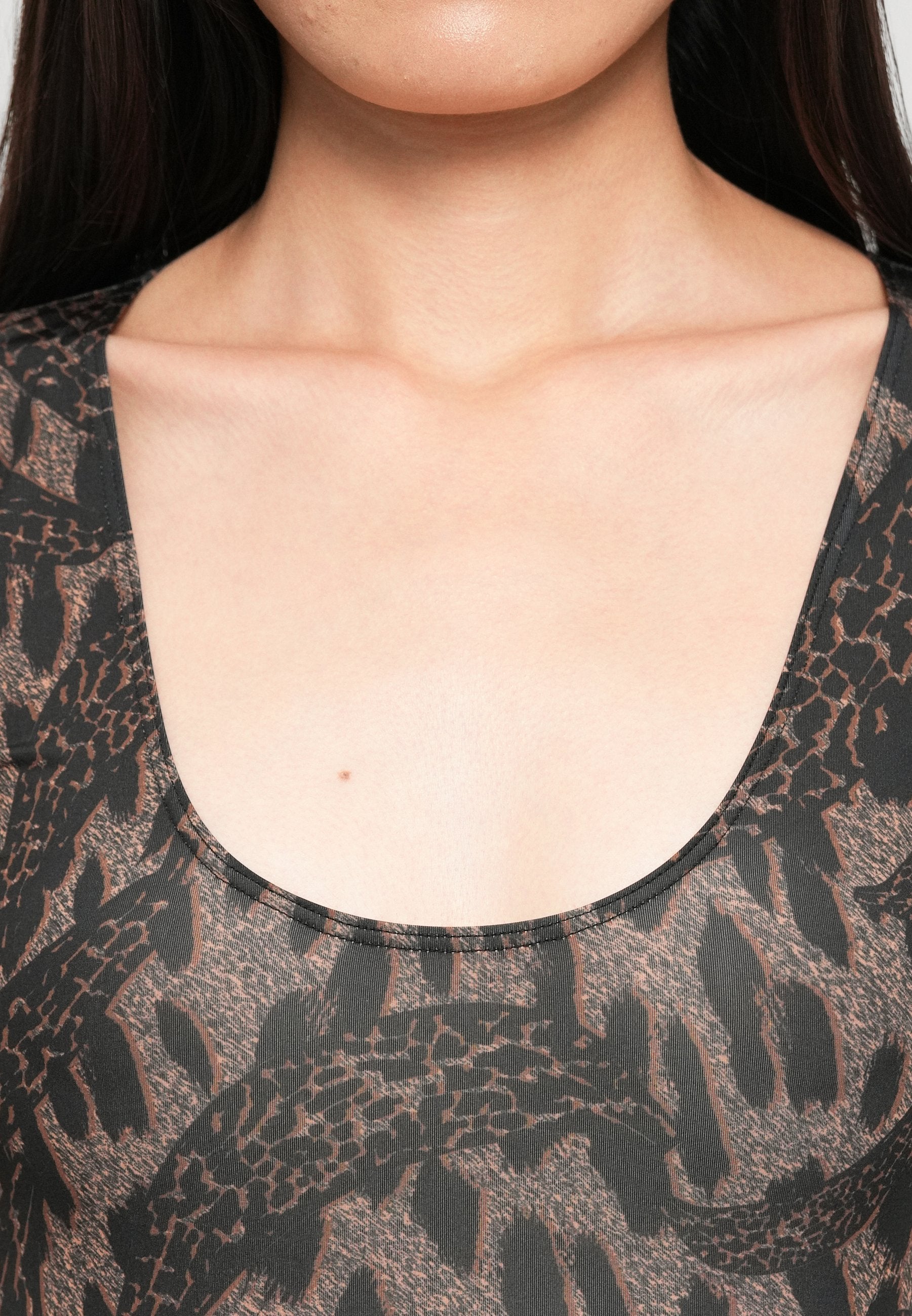 Fiorucci ANIMALIER PRINT SCOOP NECK