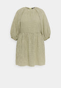 Missguided Plus CHECK PUFF SLEEVE DRESS