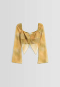 Bershka LONG SLEEVE CROPPED WITH DETAIL