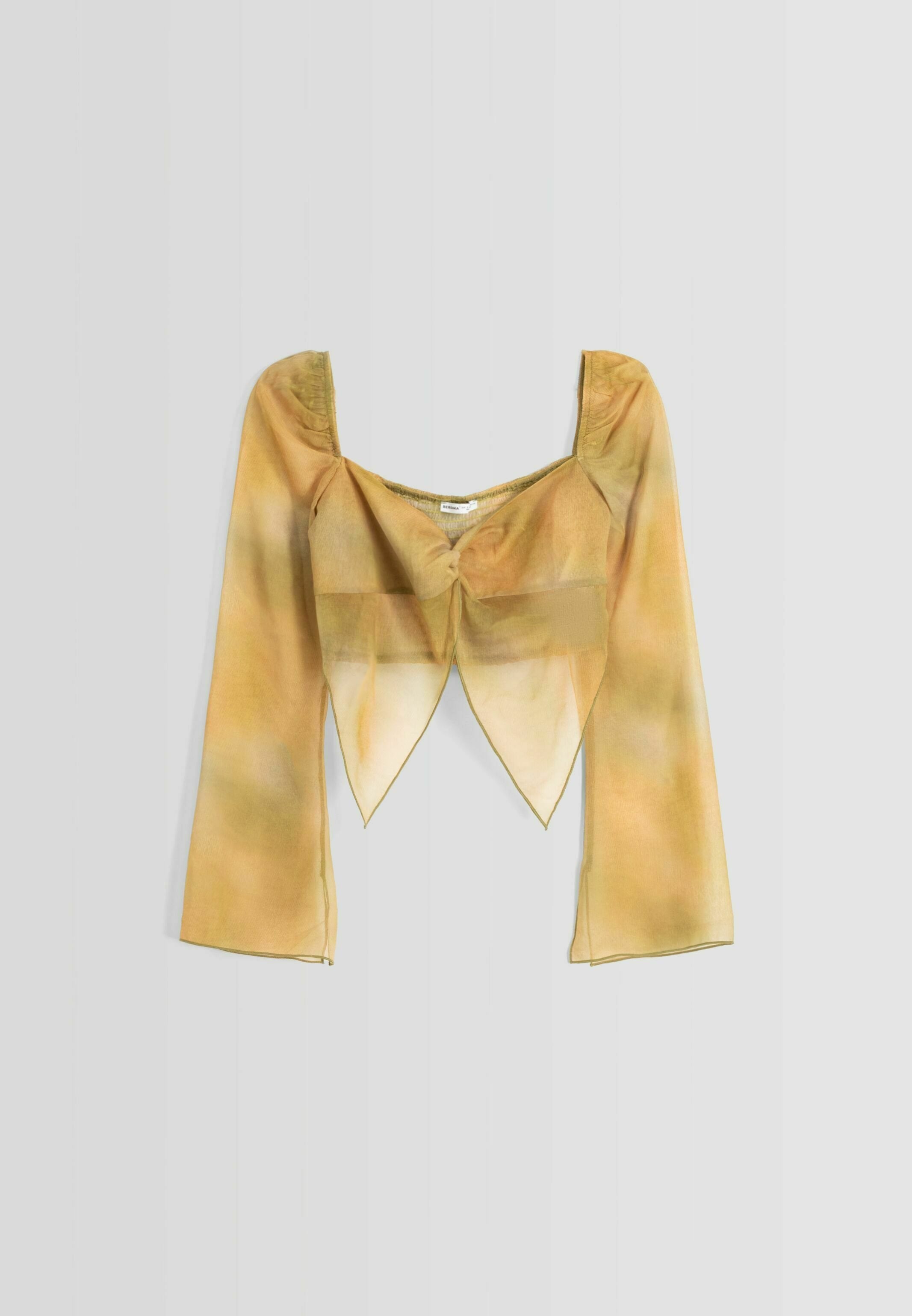 Bershka LONG SLEEVE CROPPED WITH DETAIL