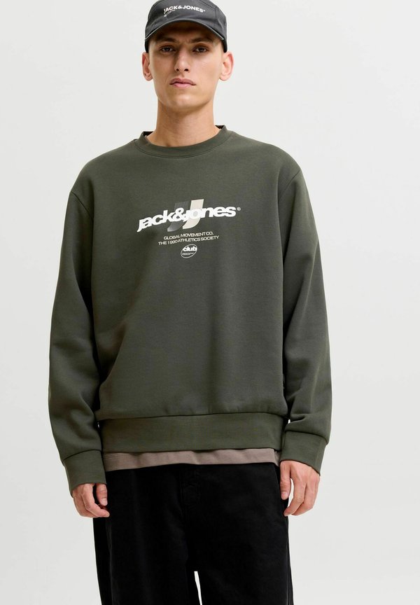 Jack & Jones JCOCLUB BRANDING CREW NECK - Sweatshirt - peat