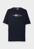 Tommy Hilfiger SCRIPT FLAG TEE BRAND LOVE - Print T-shirt - desert sky
