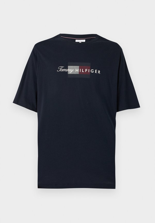 Tommy Hilfiger SCRIPT FLAG TEE BRAND LOVE - Print T-shirt - desert sky