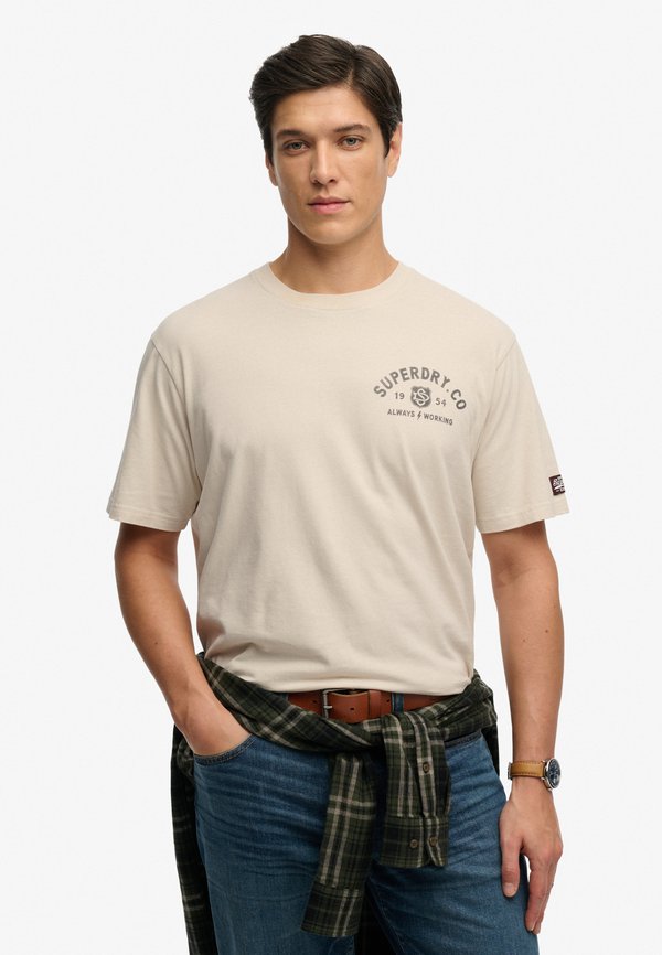 Superdry & Co Print T-shirt - rainy day grey