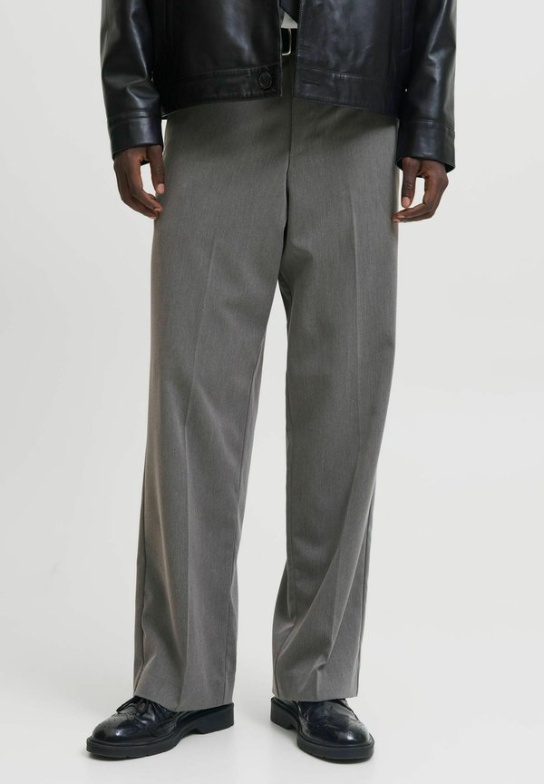 Jack & Jones Classic Wide Leg Fit - Trousers - grey melange
