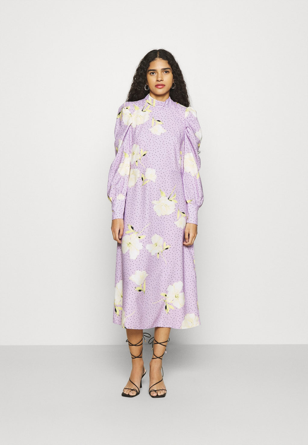 Closet PUFF SLEEVE MIDI DRESS