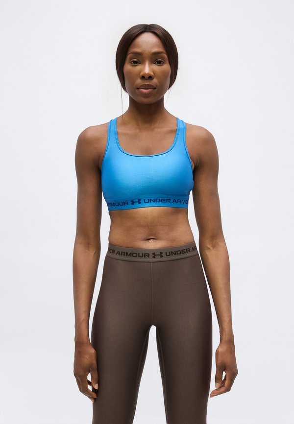 Under Armour CROSSBACK MID BRA - Medium support sports bra - aegean blue/blackout navy