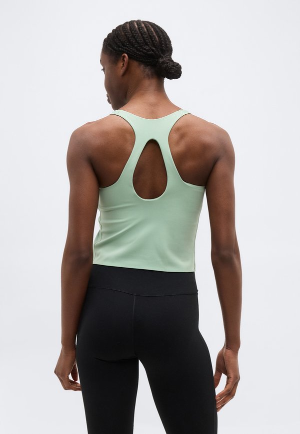 Nike Performance BRA TANK - Top - steam/dutch green/mineral slate