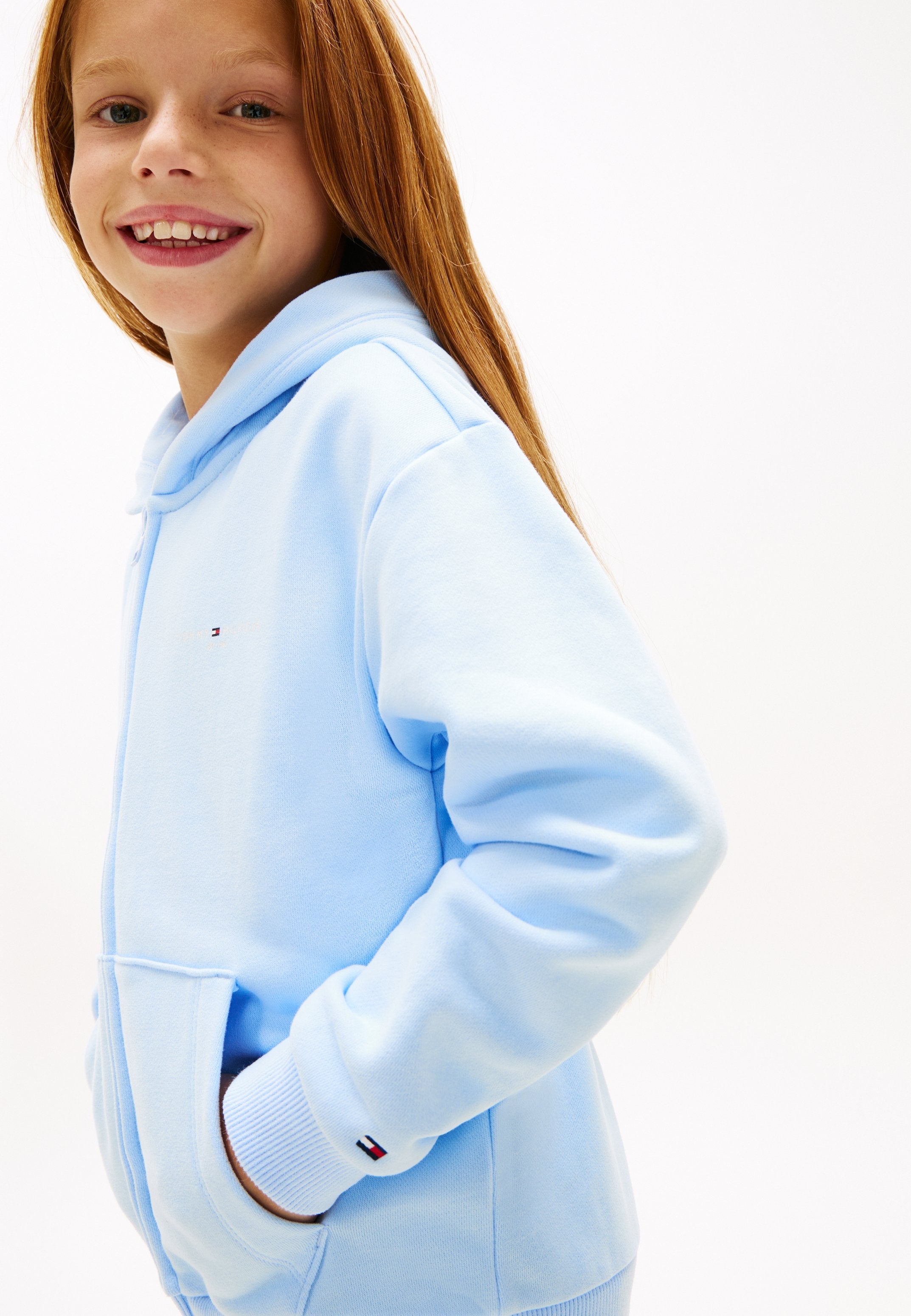 LOGO BRUSHED FLEECE ZIP-THRU HOODY Media 4