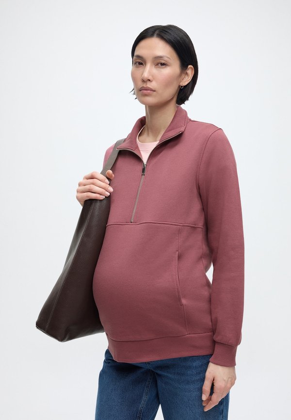 Anna Field MAMA MATERNITY ZIP THROUGH FUNNEL NECK SWEATSHIRT