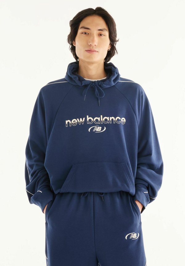 New Balance TRACKSIDE FRENCH TERRY HOODIE - Hoodie - nb navy