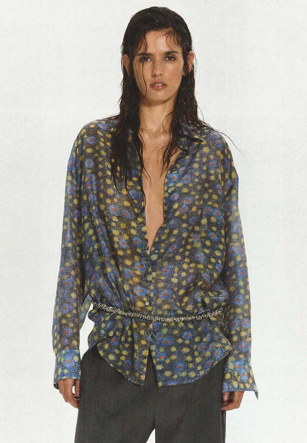 Mango ADULT - Button-down blouse - black