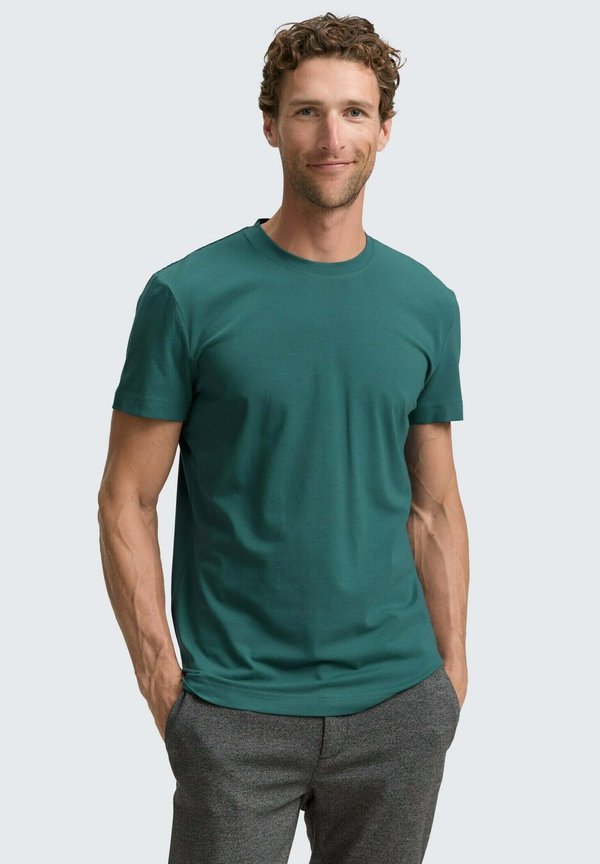 TOM TAILOR MIT STRETCH - Basic T-shirt - jasper green
