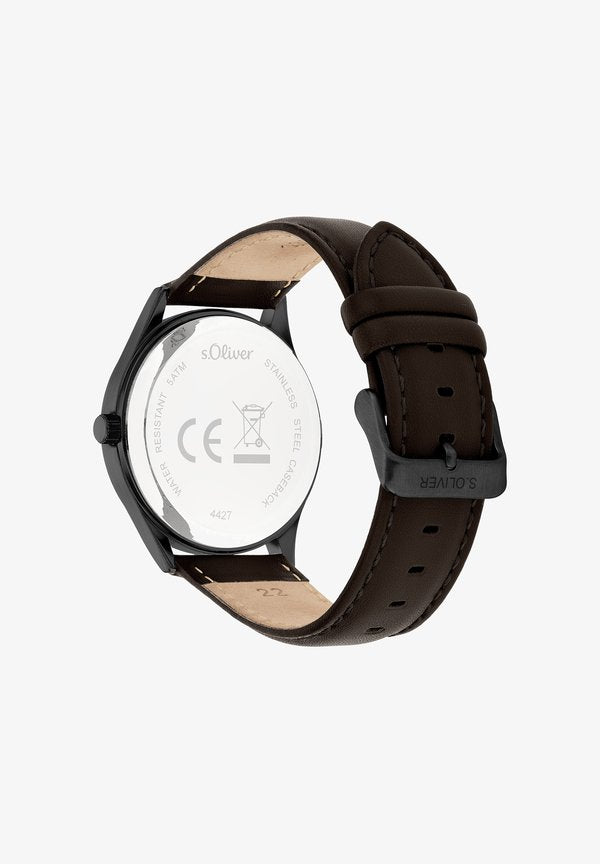 s.Oliver CLASSIC ROUND - Watch - schwarz
