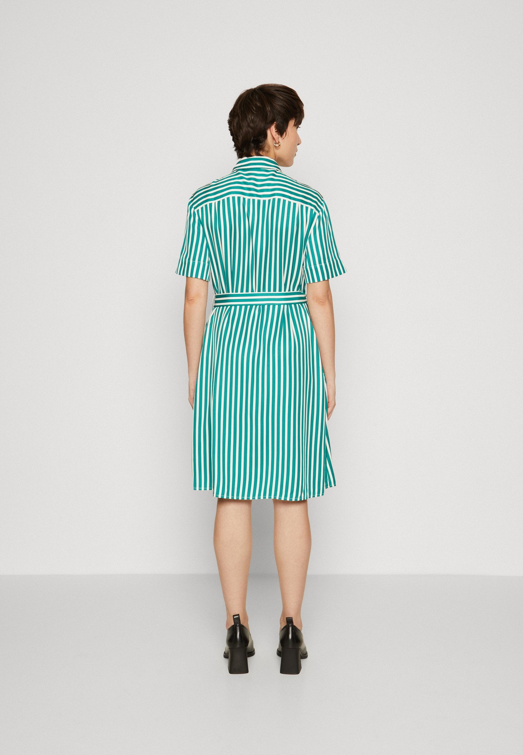 FLUID STRIPE KNEE SHIRT DRESS Media 4