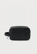 Tommy Hilfiger MODERN REPEAT FLAG METAL LOGO WASHBAG - Wash bag - black