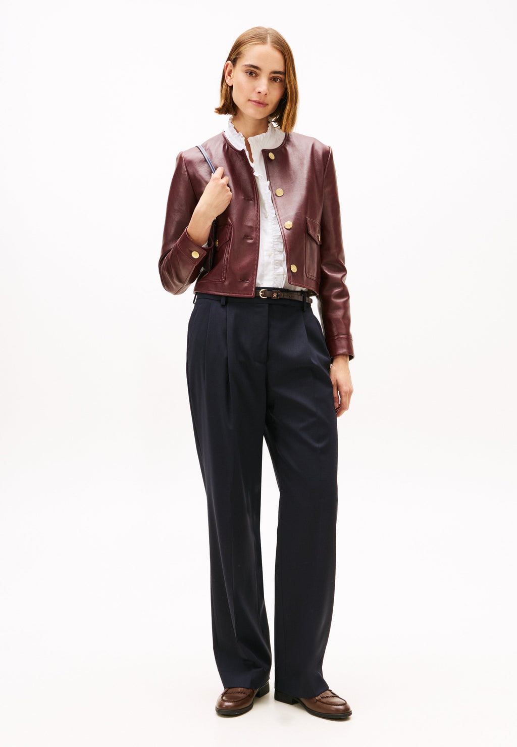 TIMELESS WOOL BLEND RELAXED STRAIGHT TROUSERS Media 2